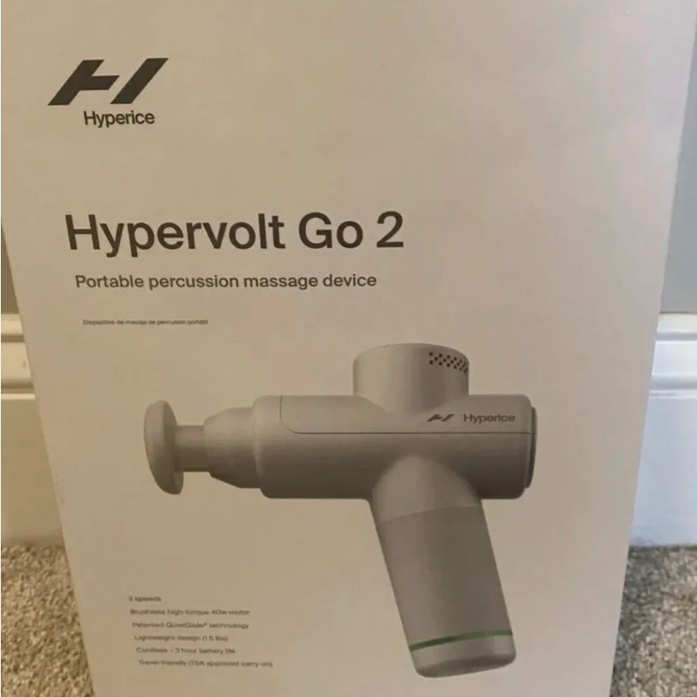 Hyperice Hypervolt Go 2 Portable Percussion Massage Device Artic Grey
 Theragun